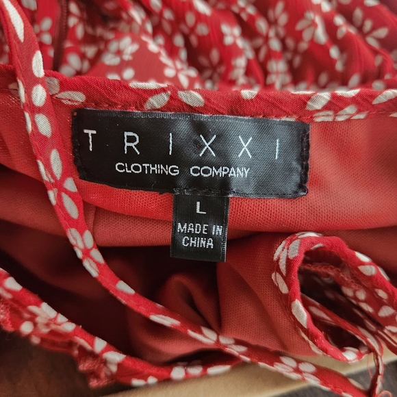NWOT Trixxi Clothing Company Ladies Pretty Dress Size L (fits like M) Red - Picture 4 of 9